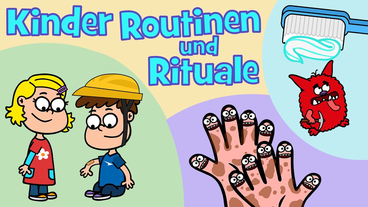 ♪♪ Händewaschen Zähneputzen Trösten - Kinder Rituale und Routinen Kinderlied - Hurra Kinderlieder