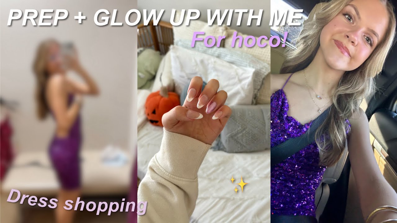 prep + GLOW UP with me for HOCO ‘24! ✨💜 // Mia Elizabeth
