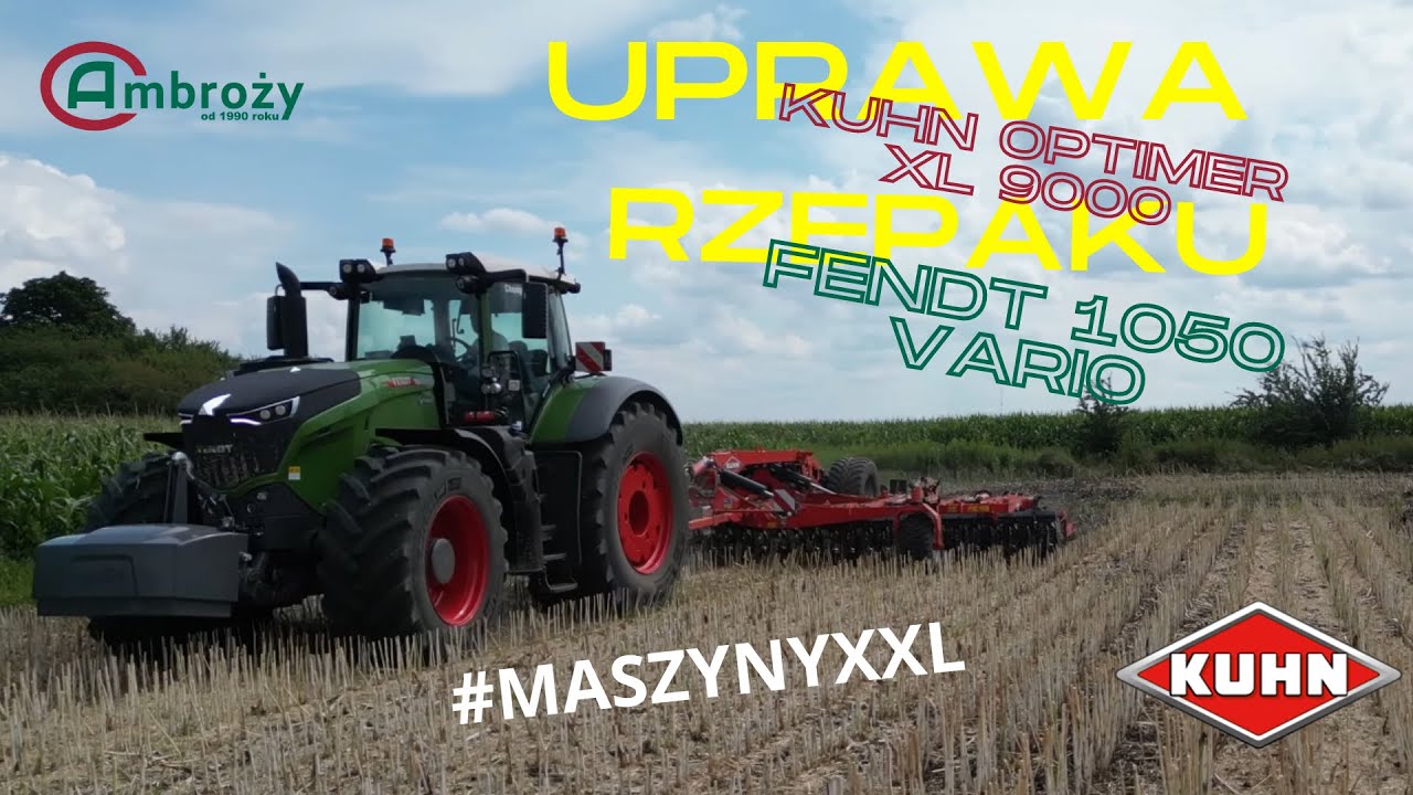 FENDT 1050 VARIO VS  talerz&oacute;wka KUHN OPTIMER XL 9000