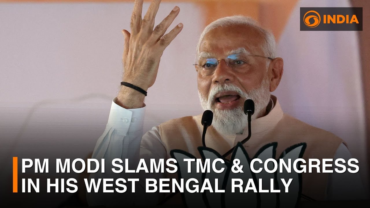 PM Modi slams TMC & Congress in his West Bengal rally | DD India