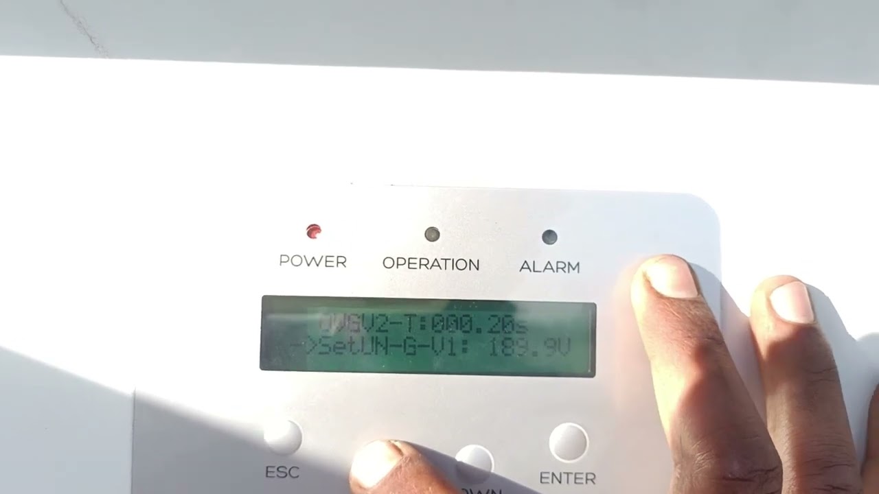 Solis inverter over voltage,  Under voltage settings...5G series ( UN-G-V01, OV-G-V01 )