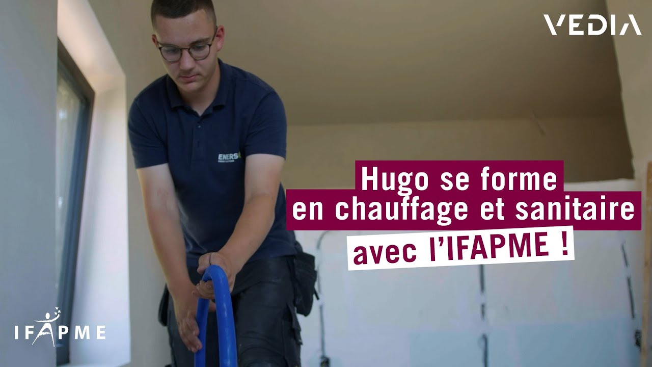Hugo se forme en alternance au métier de monteur en chauffage et sanitaire avec l'IFAPME !