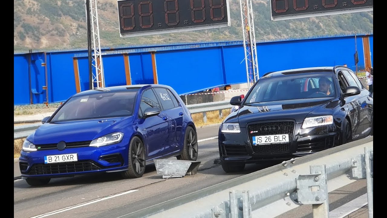 2019 GOLF R Mk7 Stage 1 Revo 400HP vs. Audi RS6 - Drag Race