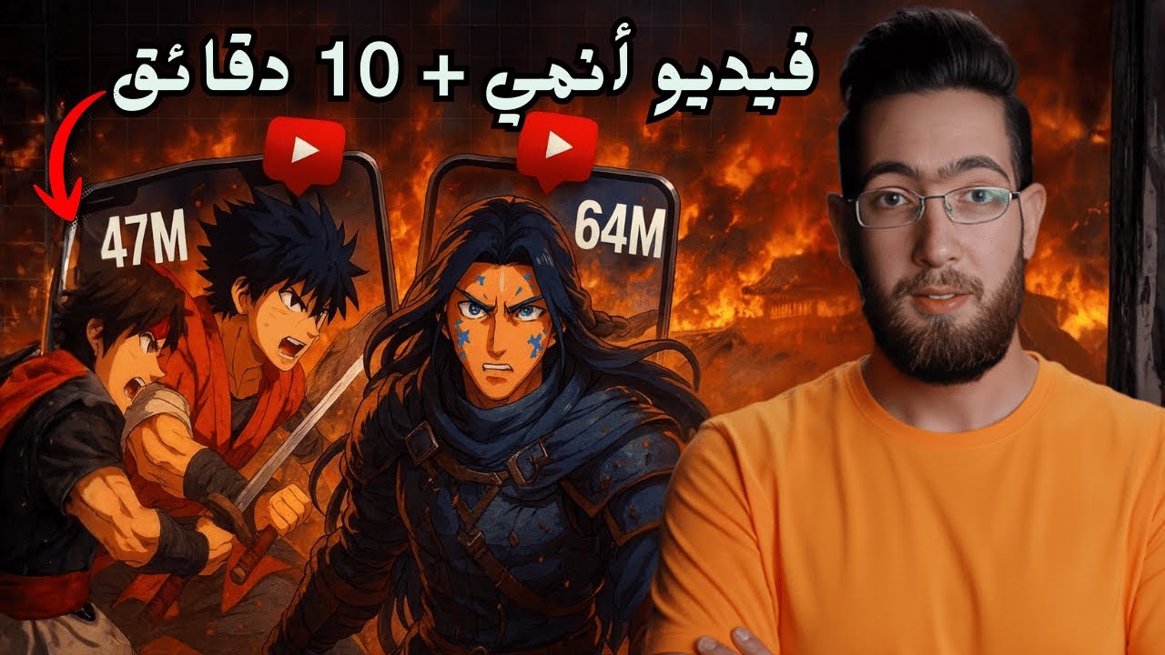 انشاء فيديوهات الذكاء الاصطناعي عملت فيلم أنمي كامل 😱🔥 بمطالبة وحدة