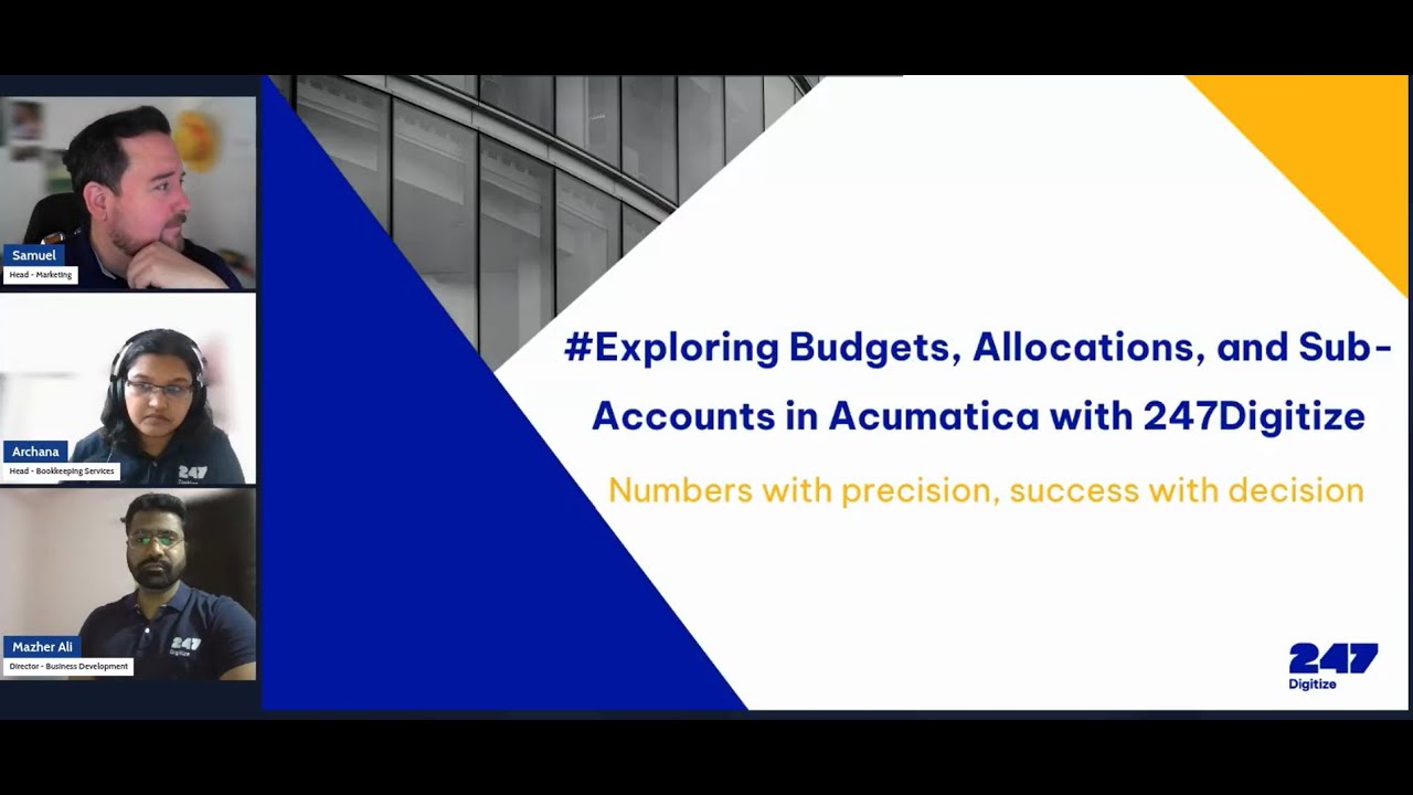 #Exploring Budgets, Allocations, and Sub Accounts in Acumatica