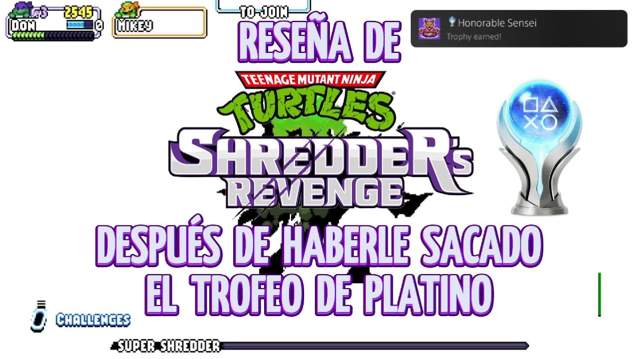 TMNT Shredder's Revenge - Reseña después de platinar