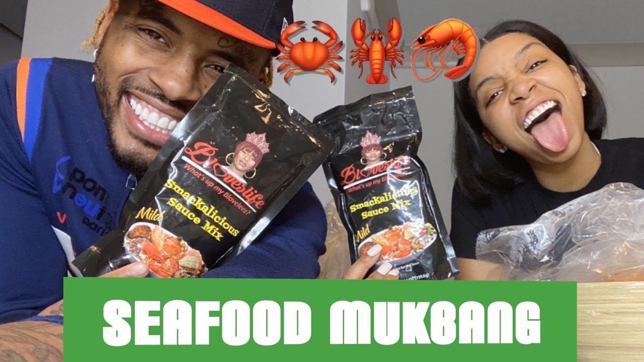 Seafood Boil Mukbang B loves Smackalicious Sauce (Jumbo Size)