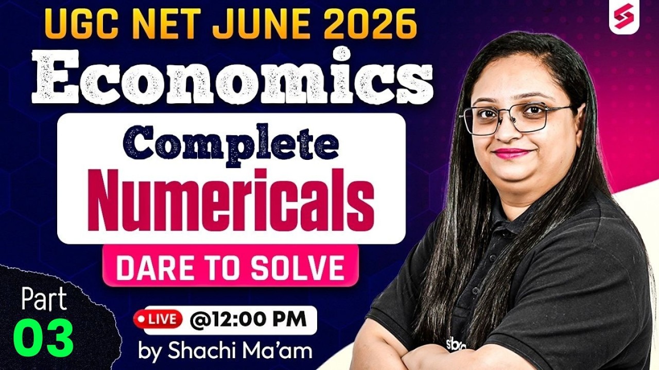 UGC NET Economics Classes | UGC NET Economics Numericals| UGC NET Economics Preparation By Shachi #3