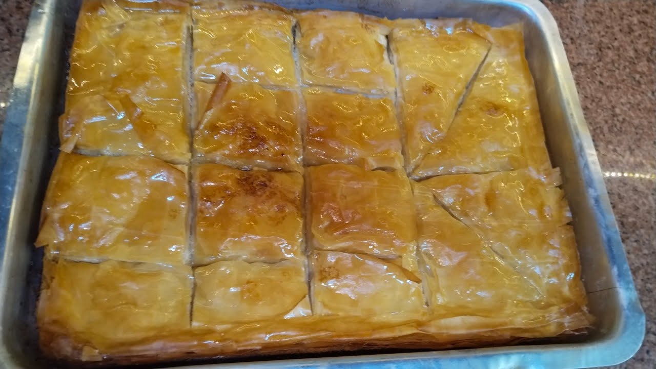الجلاش بطبقات الكنافة افخم صينيه جلاش ممكن تحضريها
