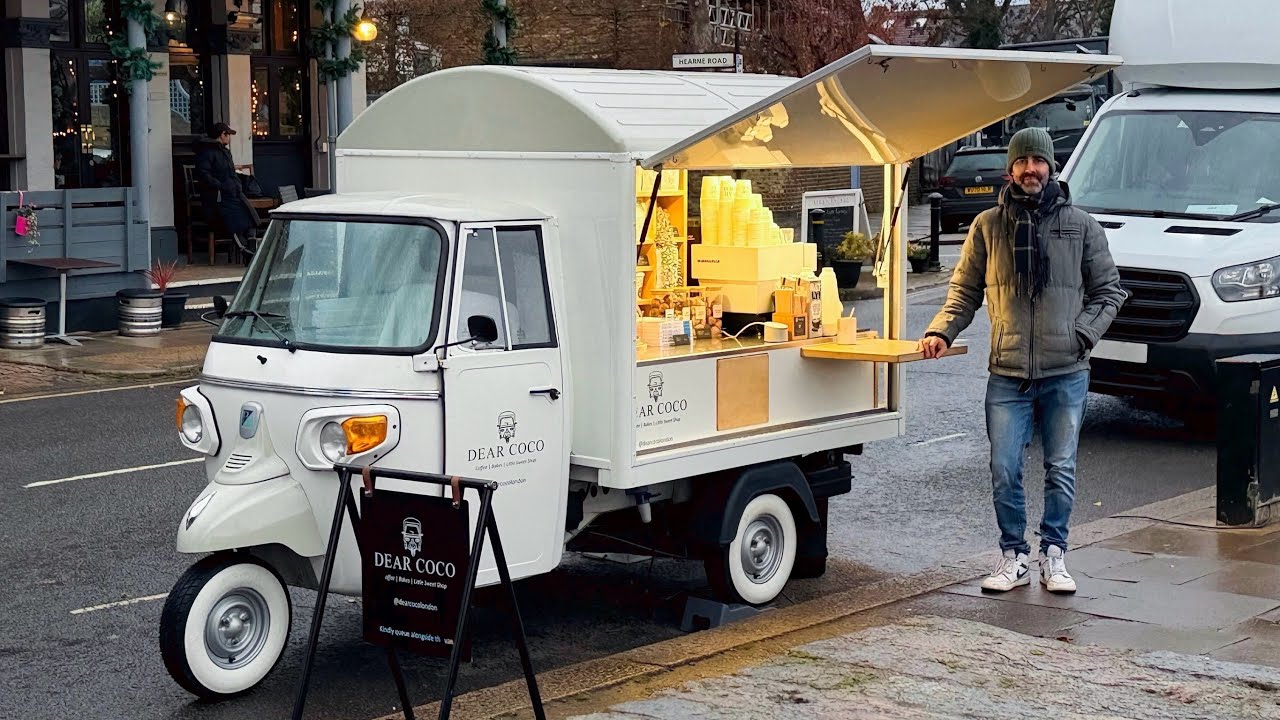 How to Start a Coffee Shop | Barista Life at Dear Coco | London Coffee Truck Legend Silent Vlog 4K