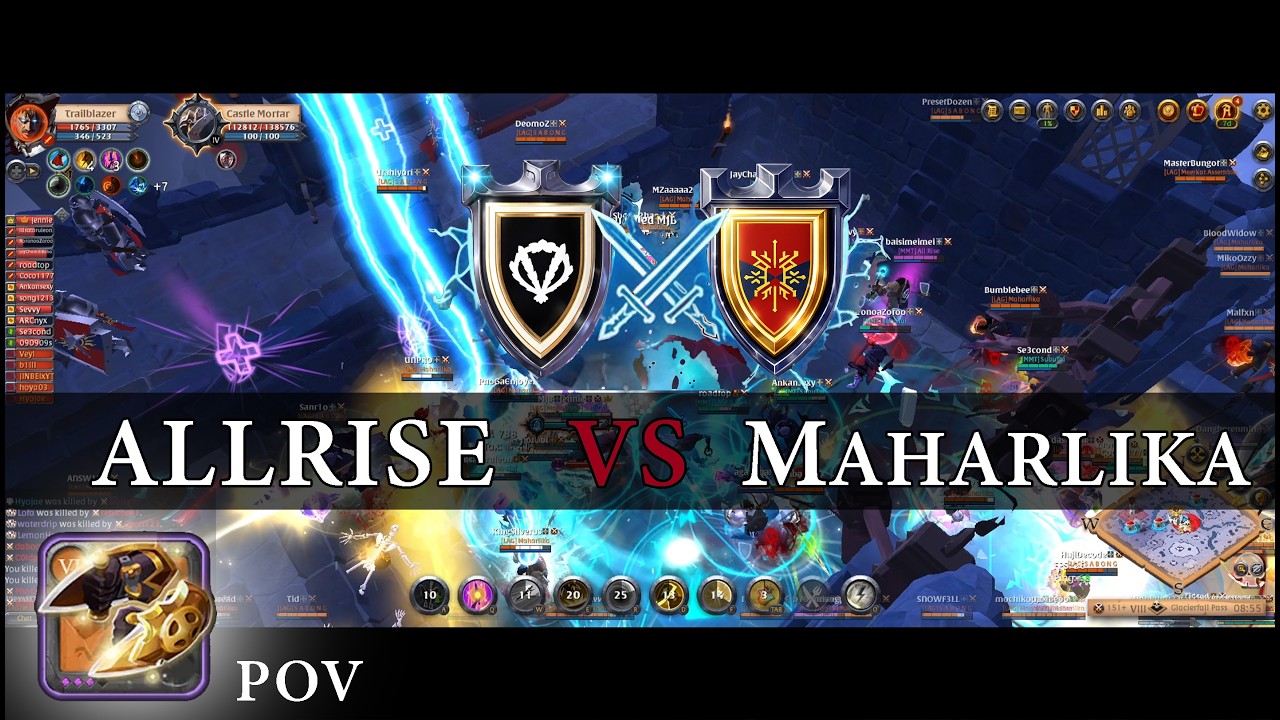 AllRise vs Maharlika Off-Timer Fight at Glacierfall Pass | Bridled Fury POV | Albion Online