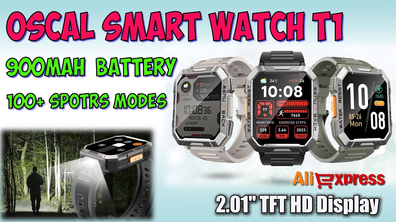 OSCAL Smart Watch T1 ♦ Полный обзор, тесты. Full  review.