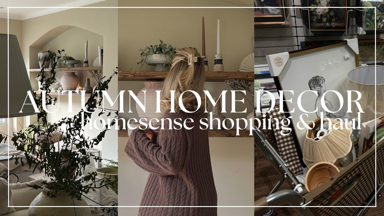 AUTUMN HOME SHOPPING & HOMESENSE HAUL | GRWM EVERYDAY MAKEUP | HOME UPDATES