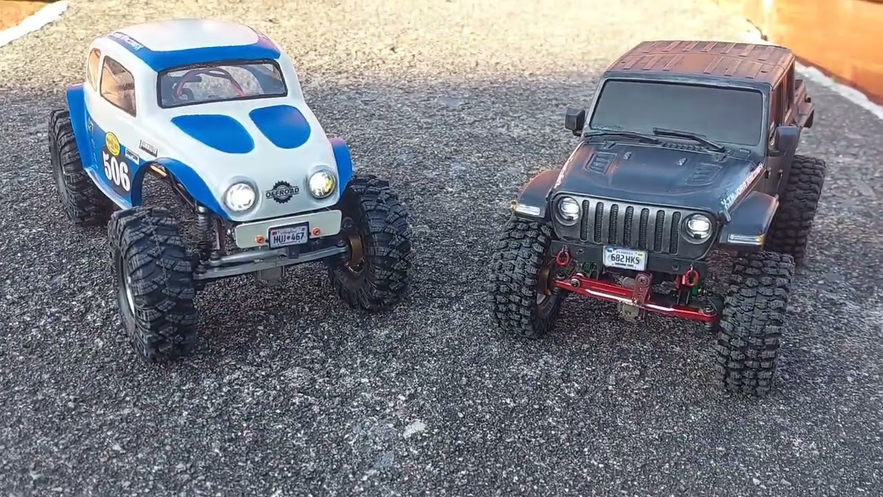 Four-Play! fcx-24 and scx-24 crawler garden trail