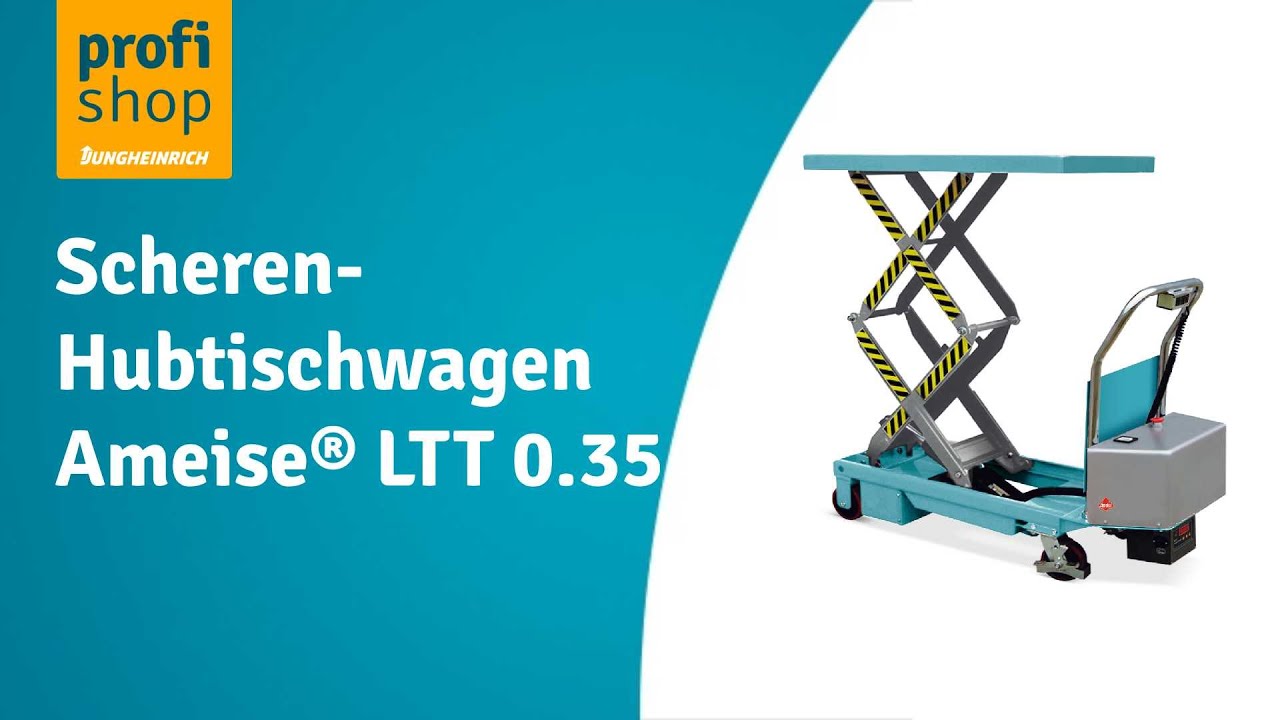 Scheren-Hubtischwagen Ameise&reg; LTT 0.35 mit Doppel-Schere, elektrisch