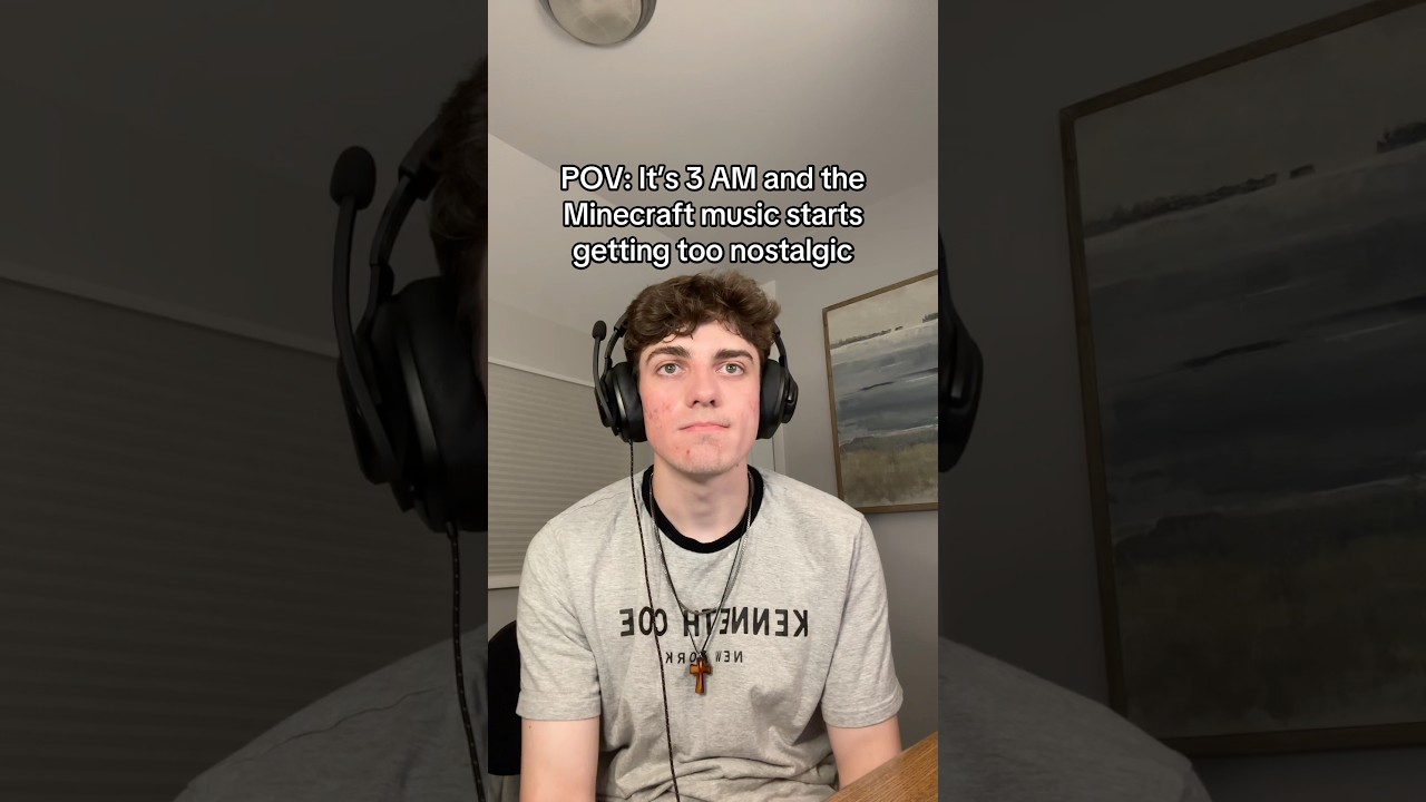 When the Minecraft music gets too nostalgic 🥹🥹