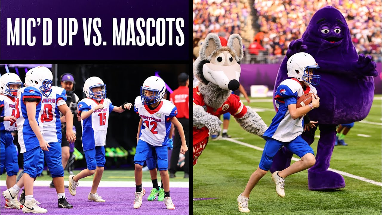 "This is INSANE! ... Oh, Crap" 🤣 Kid Mic'd Up During Mascots vs. Youth Football Game