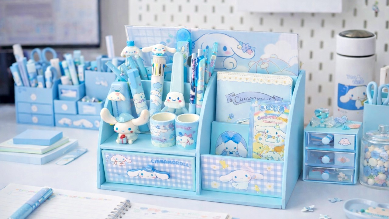 DIY Cinnamoroll Desk Organizer! ☁️ I Can't Believe I Made This! ✨