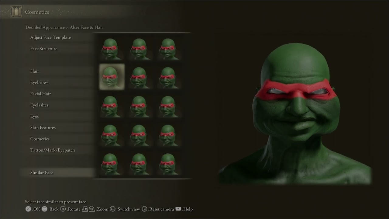 Elden Ring - Teenage Mutant Ninja Turtle Face Creation