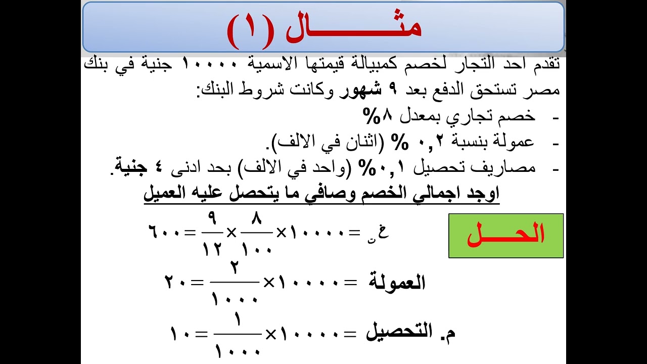 خصم الاوراق التجارية