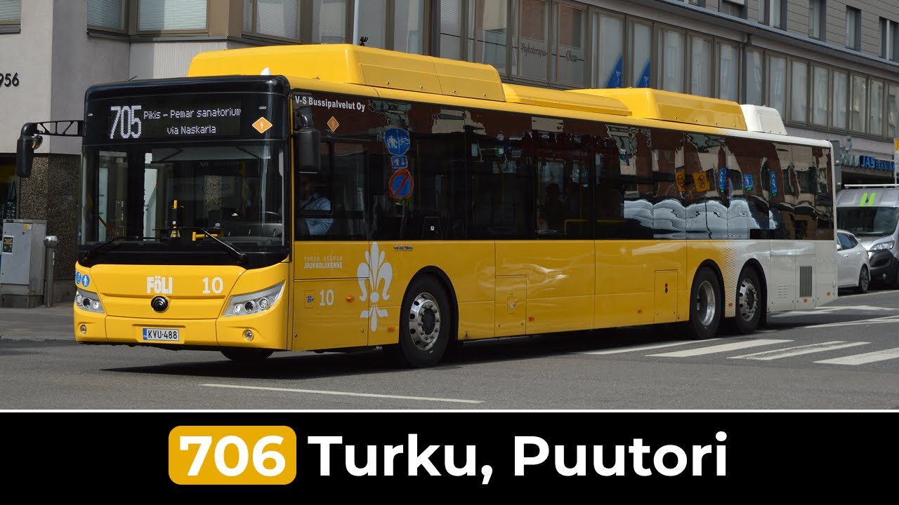 Turku Föli Linja 706: Paimion parantola - Turku, Puutori (Nopeutettu) | V-S Bussipalvelut 8
