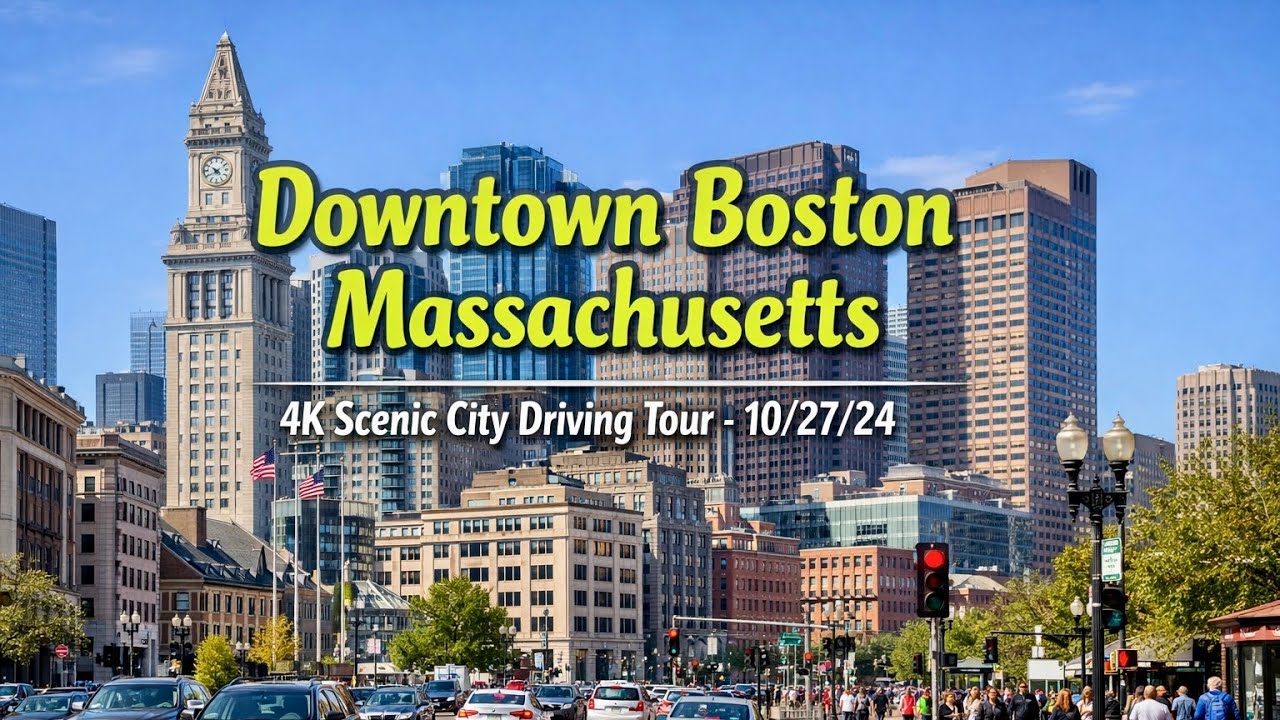 🏙️ Downtown Boston Massachusetts | 4K Scenic City Driving Tour - 10/27/24 