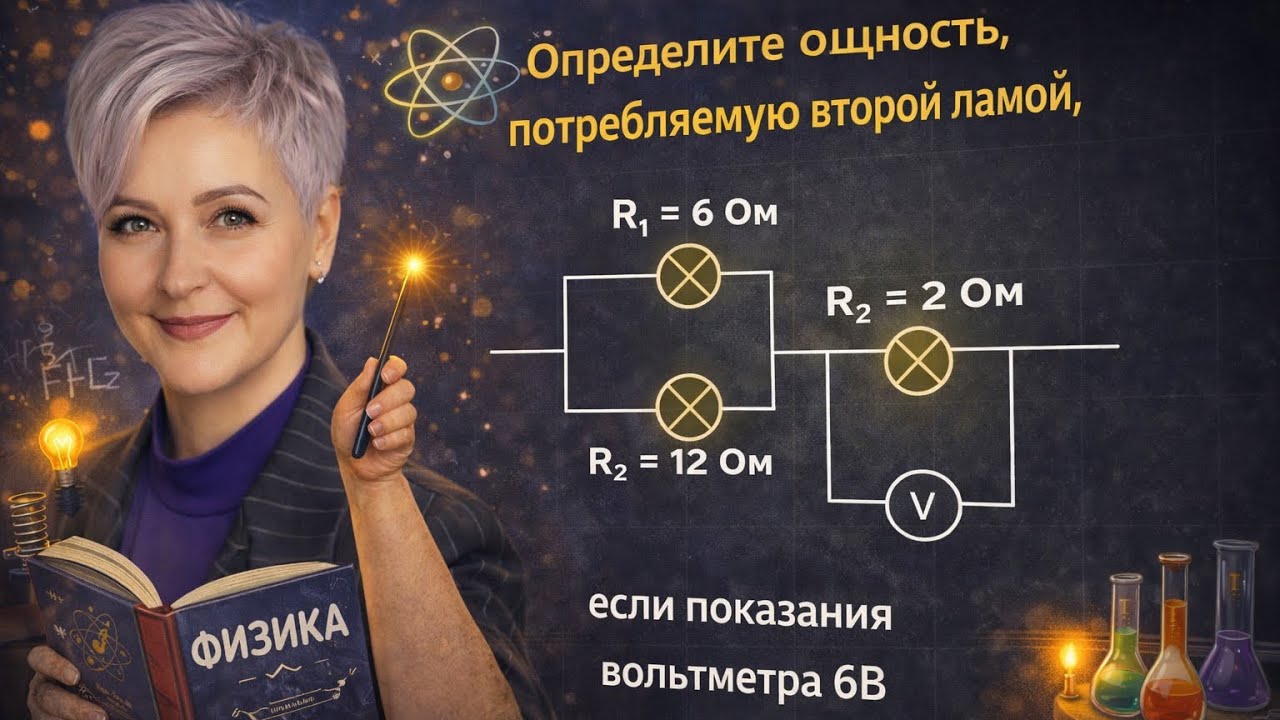 Решение задач. Физика 8 класс. Мощность тока. Смешанное соединение проводников.