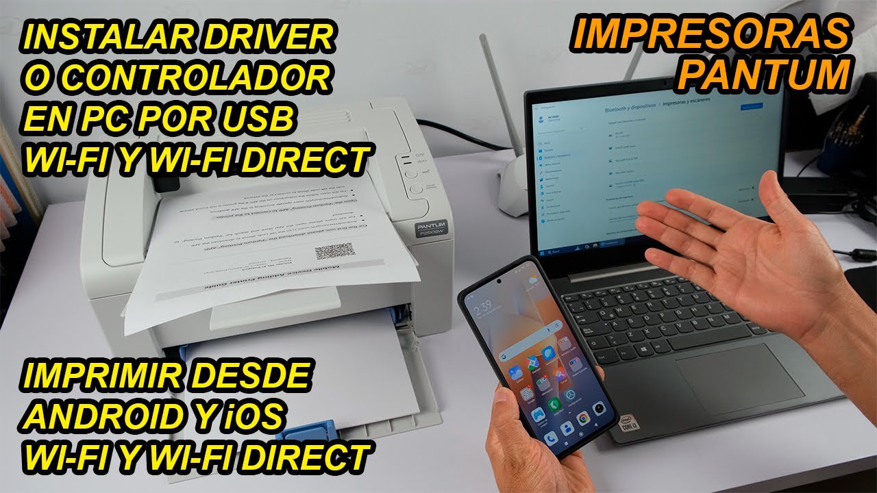 Установите и распечатайте на принтерах PANTUM | USB-ПК, Android и iOS | Wi-Fi, Wi-Fi прямой