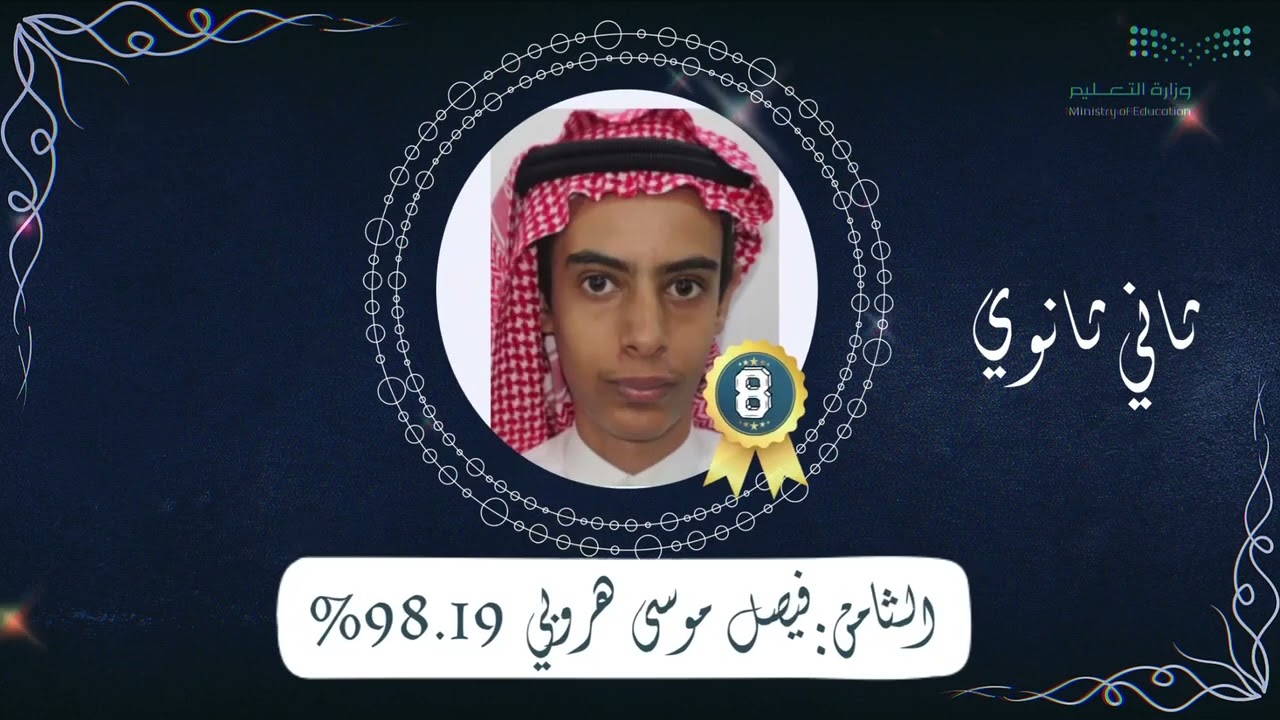تكريم الطلاب المتفوقين الفصل الدراسي الأول 1444هـ