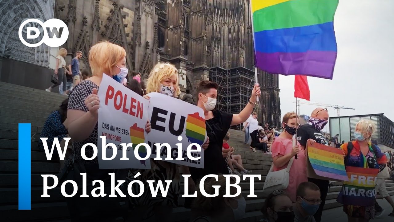Niemcy. Pikieta poparcia dla Polaków LGBT. 