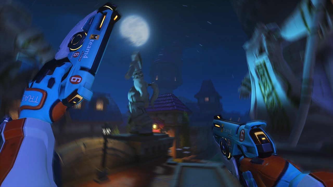 Playing Tracer at light speed in Overwatch 2...