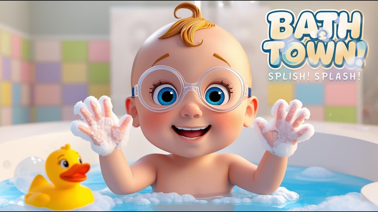 Bath Town | Fun Bath Time Song for Kids | Splish Splash Tub Song