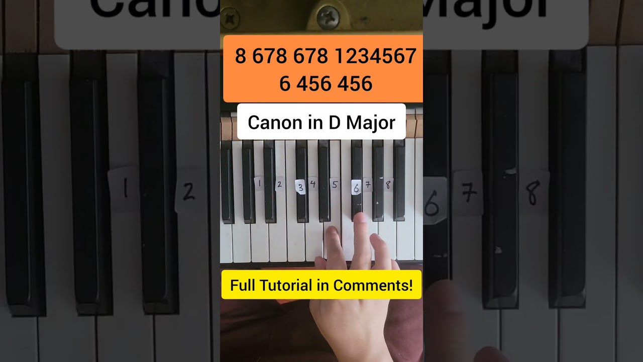 Canon In D Major (Easy Piano Tutorial)