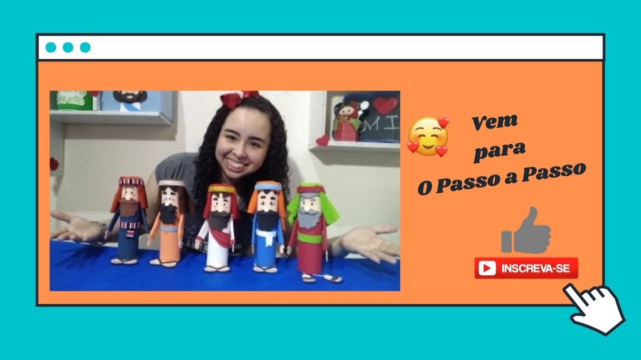 DIY| Passo a Passo -  Personagens Bíblicos de rolos de Papel Higiênico
