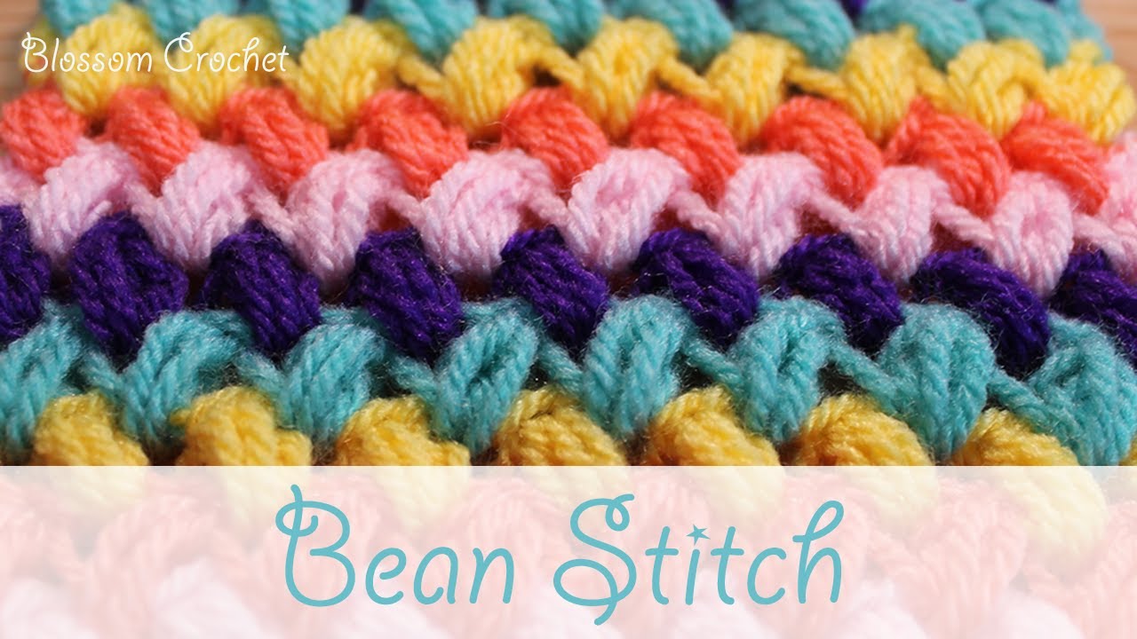 Super easy crochet: Zig-Zag Bean Stitch / Puff Stitch