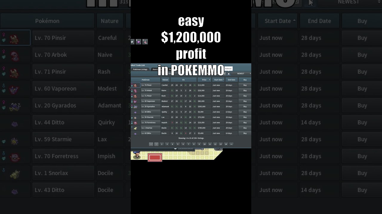 Flipping an Excadrill for $1,200,000 Profit in POKEMMO #pokemmo #pokemon #gaming #flipping #mmo