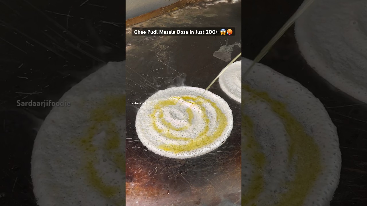 Ghee Pudi Masala Dosa😱🥵 #ghee #dosa #dosamasala #dosarecipe #dosarecipe #recipe #recipeoftheday