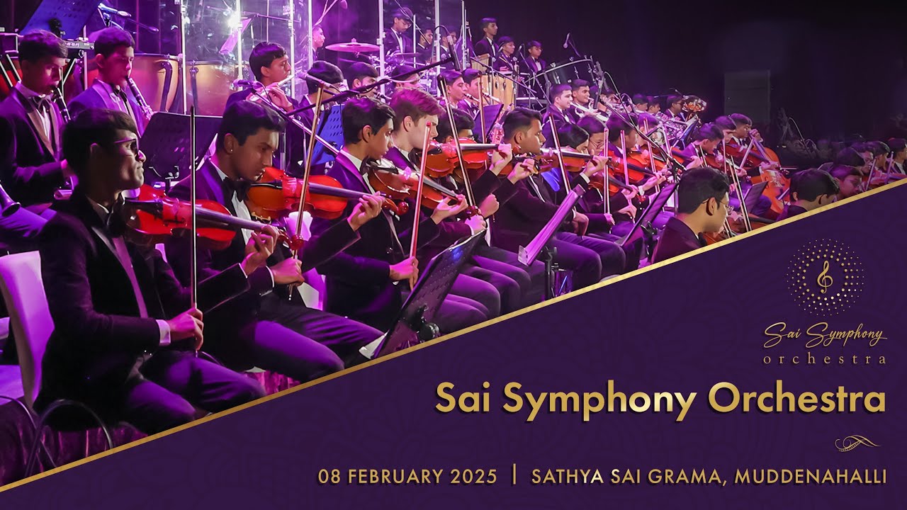 Sai Symphony Orchestra by Boys Students of SSSUHE & SSSLSG | Live | 08 Feb 2025, Evening