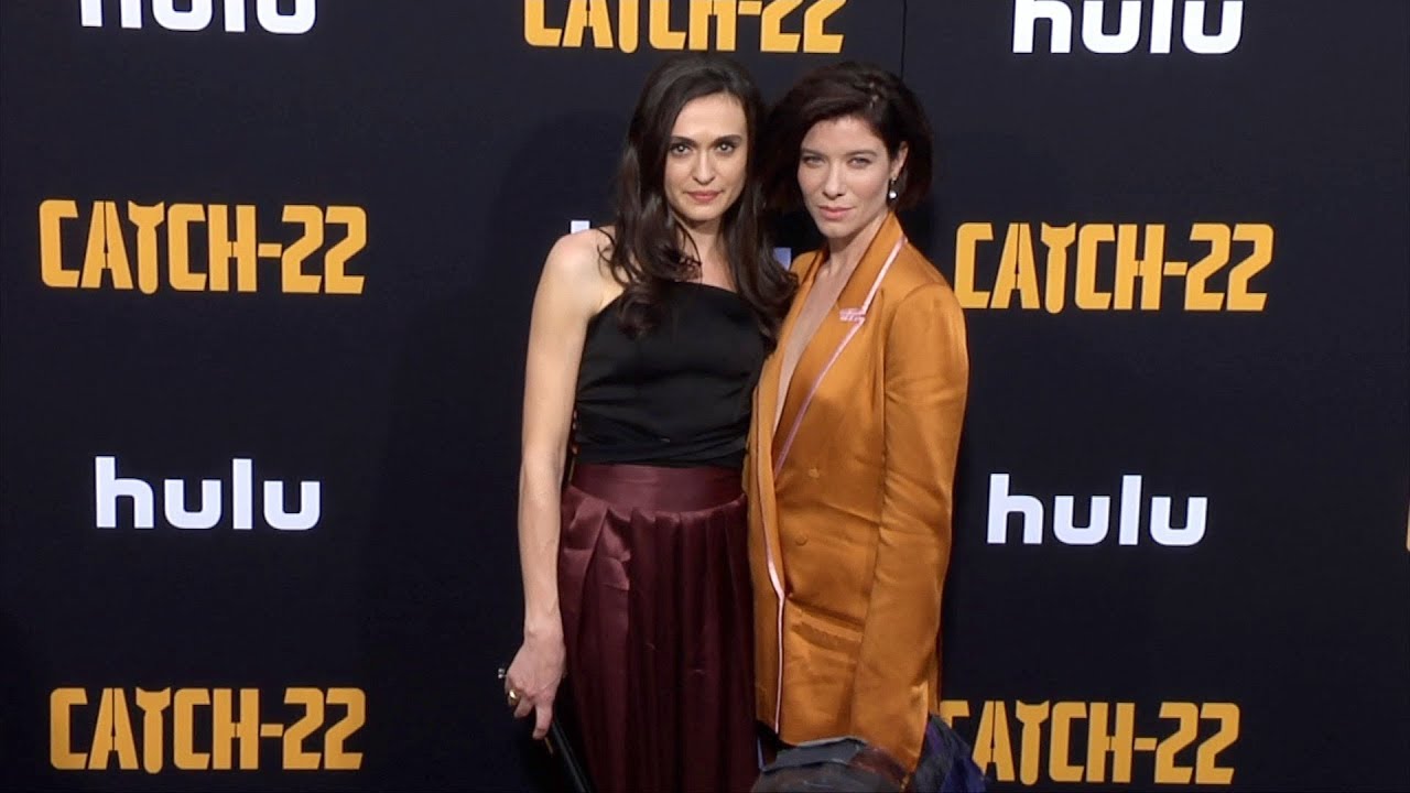 Tessa Ferrer and Martha Newman on the black carpet at the 'Catch 22' premiere
