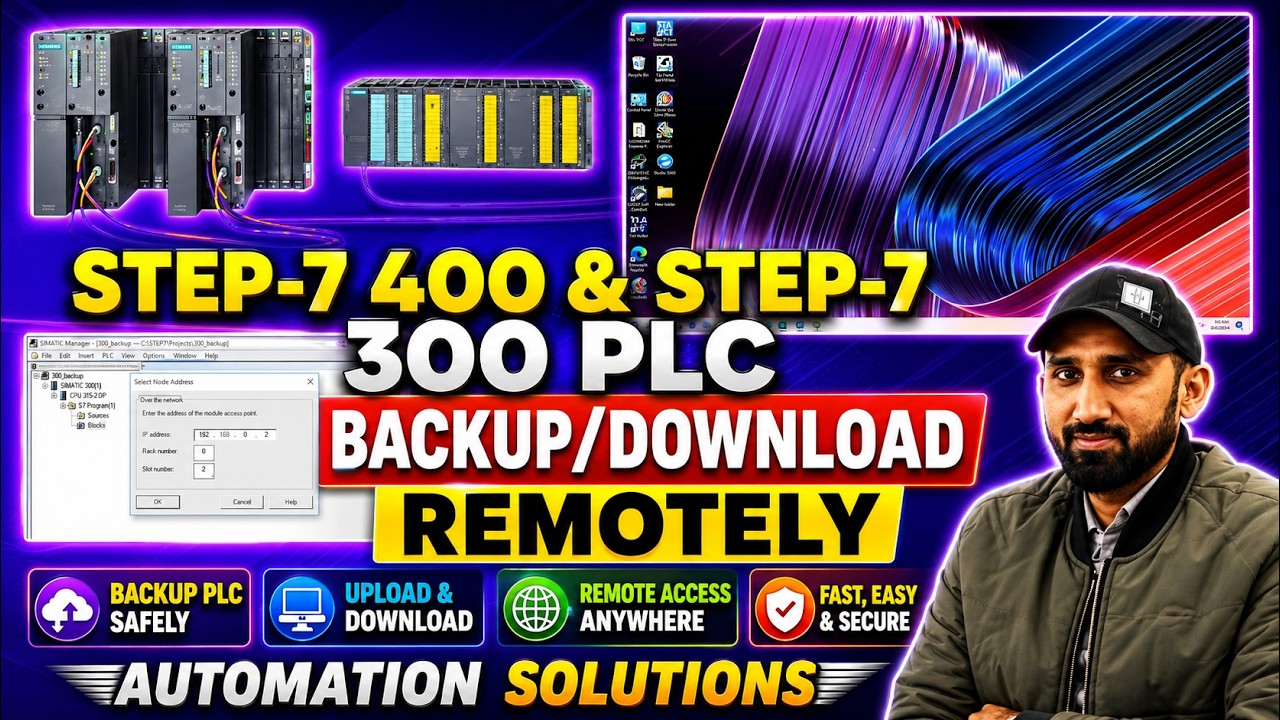 How we can upload/download S7-300/400 PLC backup remotely || Siemens Simatic Manager||Remote Desktop
