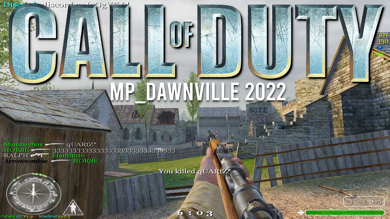 Call of Duty 1 Multiplayer In 2022 Mp_Dawnville | 4K