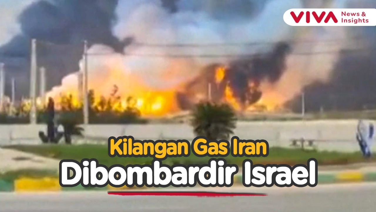 Ladang Gas Raksasa Iran Dibombardir Israel, Api Membumbung Tinggi