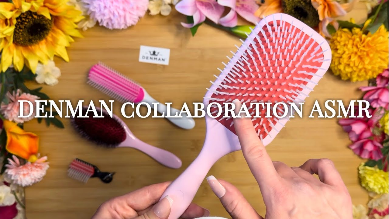 ASMR DENMAN Hair Brush Collaboration | Unboxing the NEW PINK CRUSH Brushes & More