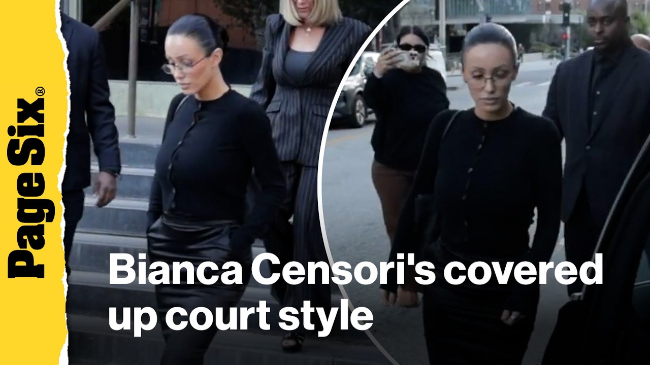 Bianca Censori covers up for Kanye West's court date