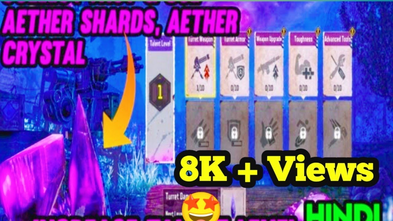 How to Collect & Use AETHER SHARDS, AETHER CRYSTAL | How to Upgrade TALENT LEVEL COD MOBILE HINDI