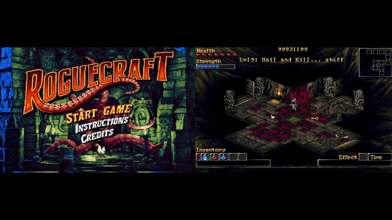 Roguecraft (Homebrew) Commodore Amiga - Walkthrough (Full Game)
