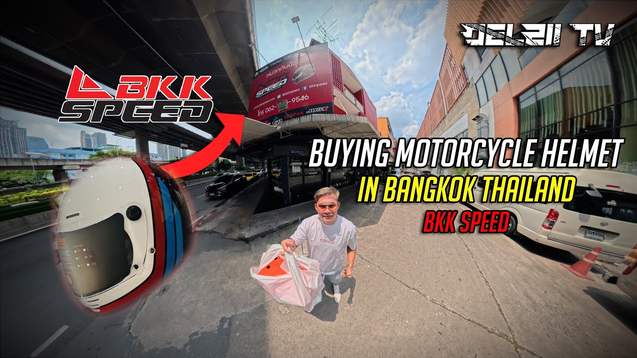 BUYING MOTOR CYCLE HELMET IN BANGKOK THAILAND | BKK SPEED | DELZII TV