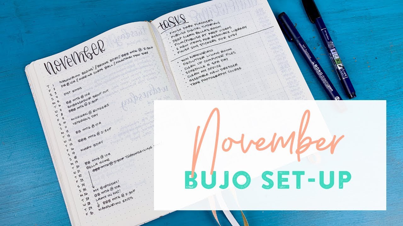 November Bullet Journal Set-Up [NaNoWriMo Update!]
