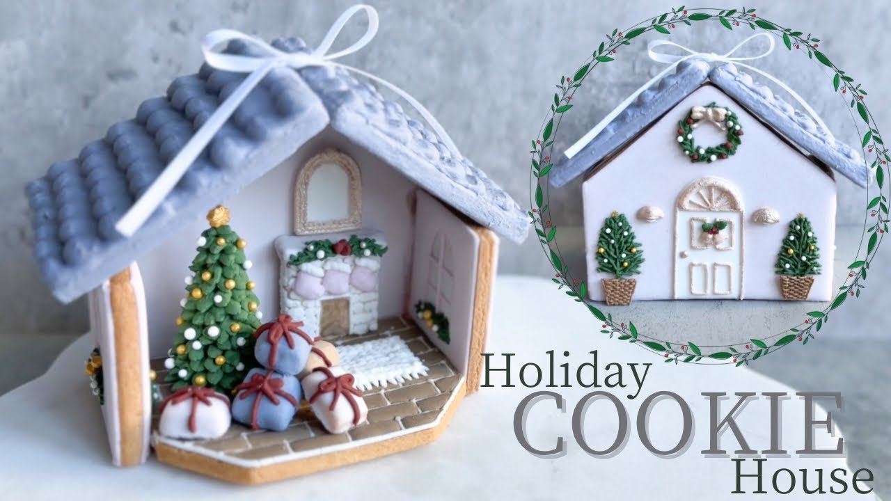 Holiday cookie house I Decorated Cookie | Suger house | christmas mood
