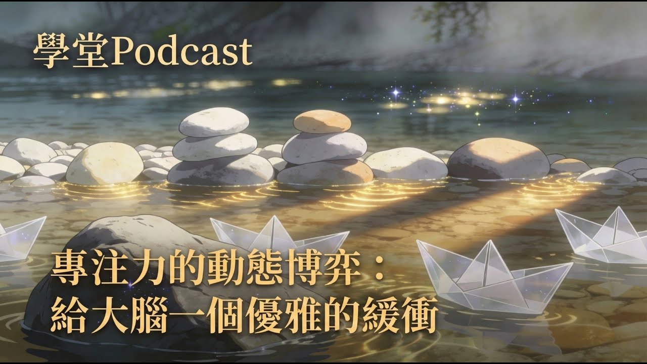 【學堂｜Podcast】專注力的動態博弈：不是追求真空般的寂靜，而是給大腦一個優雅的緩衝